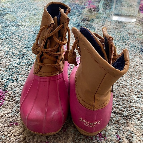Sperry Pink Duck boots